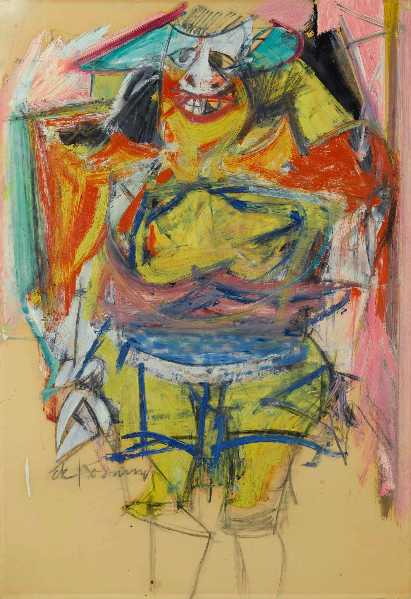 {{ product_title }} Fine Art Print | {{ product_vendor }} Jakero77 Willem de Kooning - Woman (1952) Abstract - 17" x 22" Fine Art Print Art Print  Jakero77