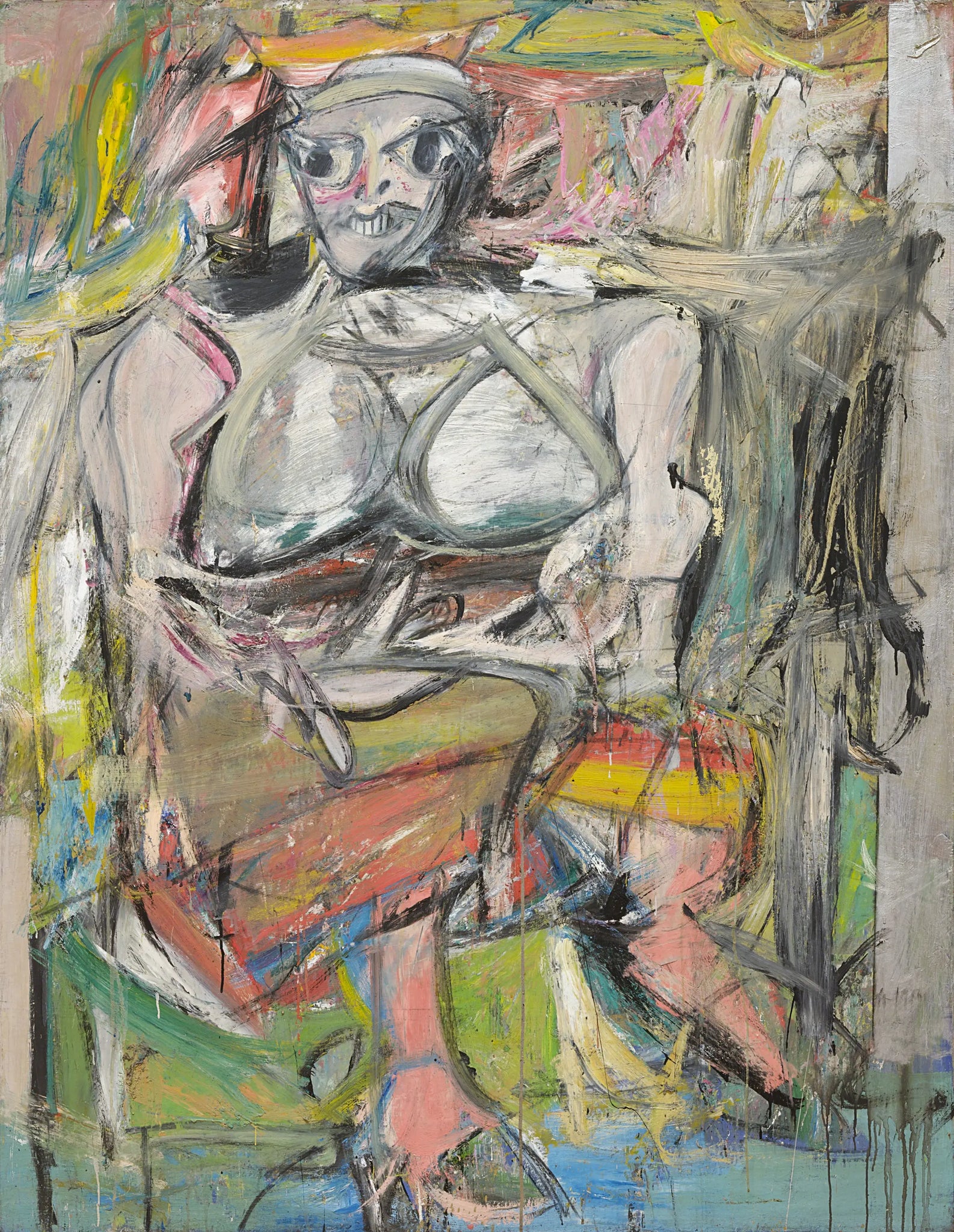 {{ product_title }} Fine Art Print | {{ product_vendor }} Jakero77 Willem de Kooning - Woman (1954) Abstract - 17" x 22" Fine Art Print Art Print  Jakero77