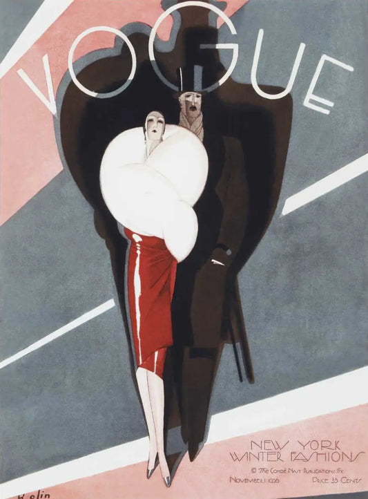 {{ product_title }} Fine Art Print | {{ product_vendor }} Jakero77 William Bolin - Vintage Vogue New York Winter Fashions (1926) - 17" x 22" Print Art Print  Jakero77