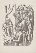 {{ product_title }} Fine Art Print | {{ product_vendor }} Jakero77 William Roberts - Illustration for "Fantasy For Flute" (1942) Signed - 17"x22" Print Art Print  Jakero77