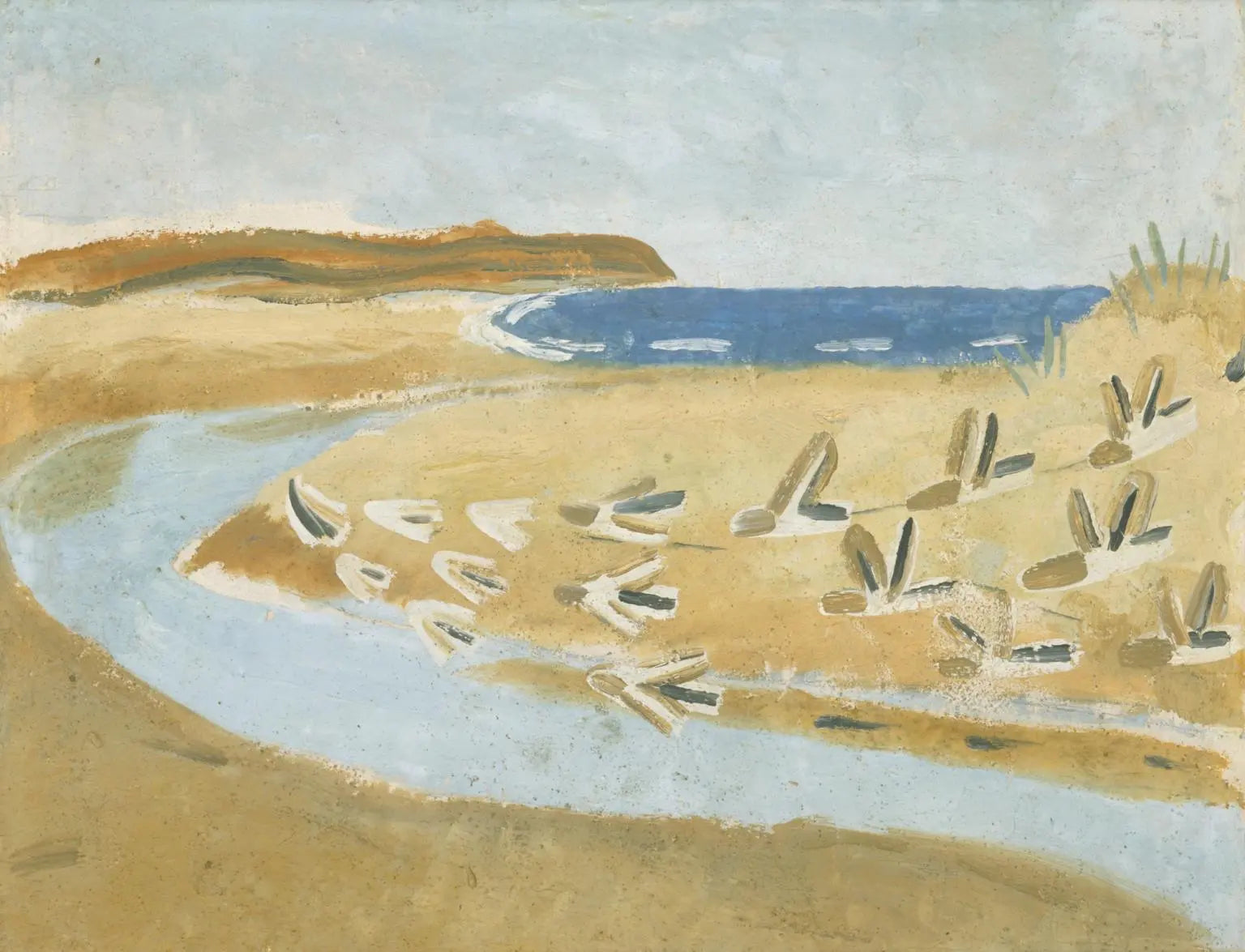 {{ product_title }} Fine Art Print | {{ product_vendor }} Jakero77 Winifred Nicholson - Sandpipers, Alnmouth (1933) - 17" x 22" Fine Art Print Art Print  Jakero77