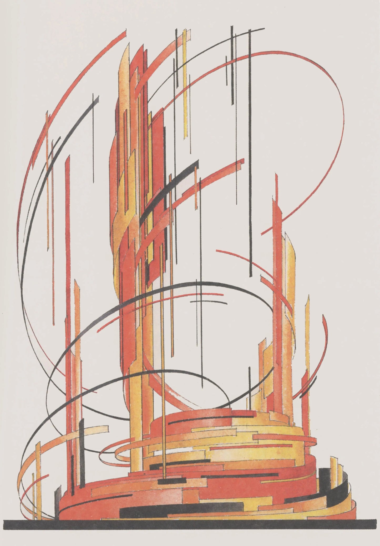 {{ product_title }} Fine Art Print | {{ product_vendor }} Jakero77 Yakov Chernikhov - Composition 161, Constructivism - 17" x 22" Fine Art Print Art Print  Jakero77